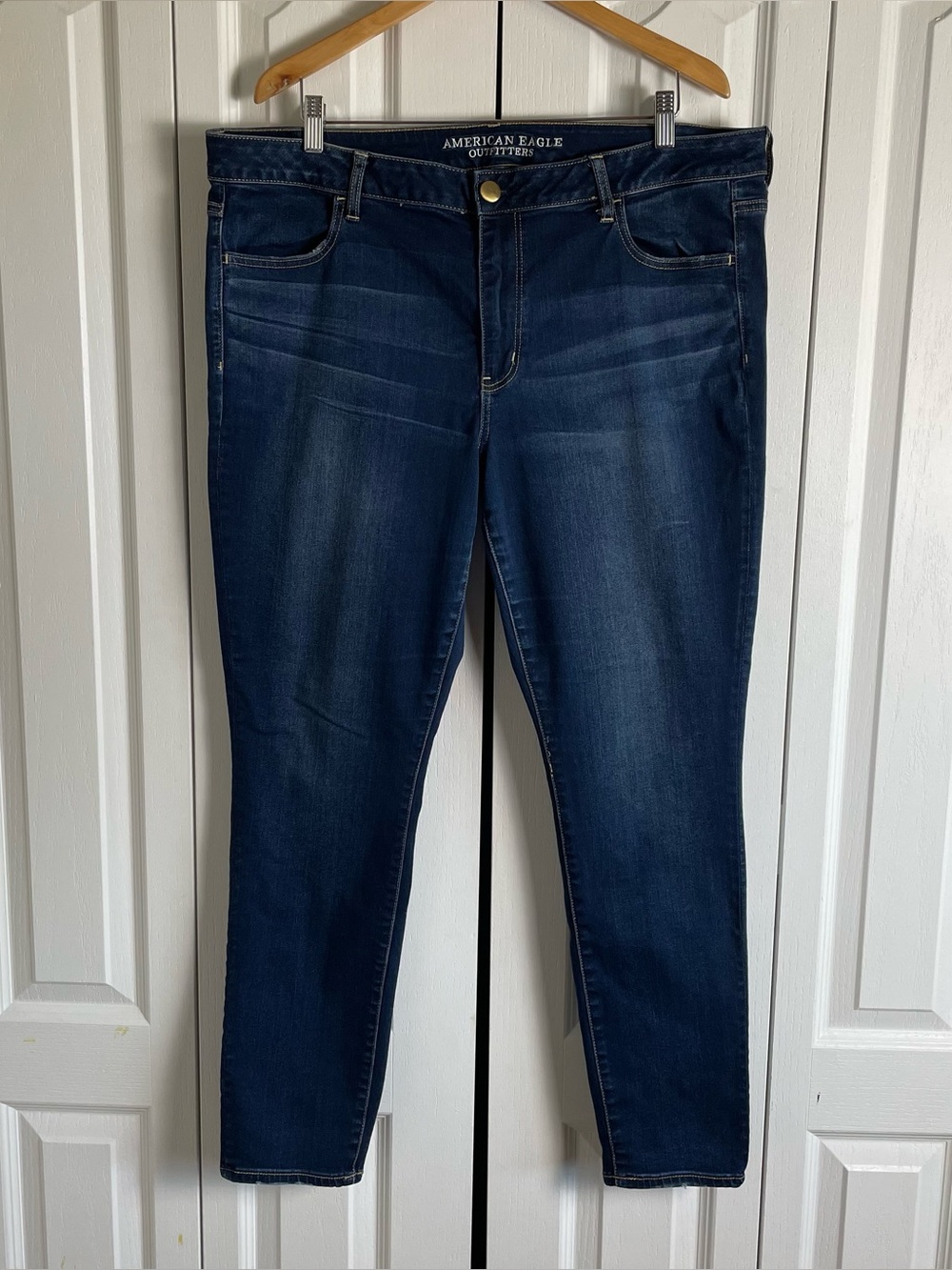 American Eagle Super Stretch Jegging Jeans Women’s 20 Long Blue High Rise Casual